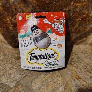 Temptations Snacky Snowman Play Bobble & Treat Cat Toy .42 oz Treats Exp 10/26